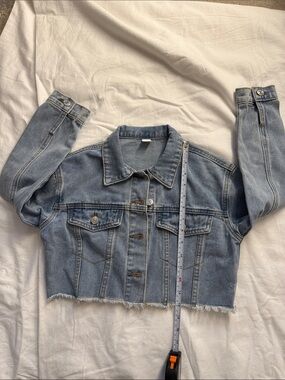 Kids Light Blue Cropped Denim Jacket